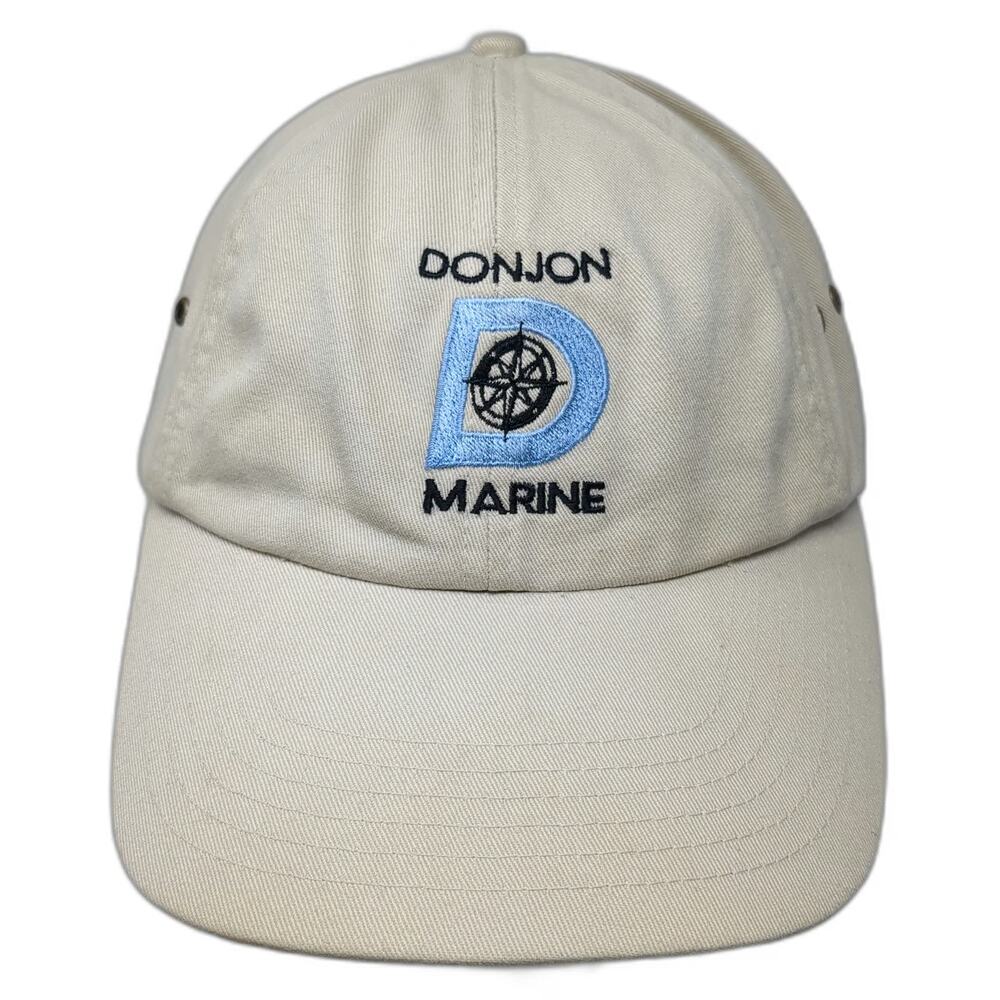 Royal Baseball Cap Beige Blue Black One Size Donjon Marine Compass Logo Hat